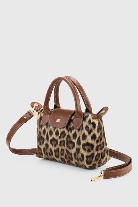 Zoozie Bags Bolsa de Hombro Estampado de Leopardo